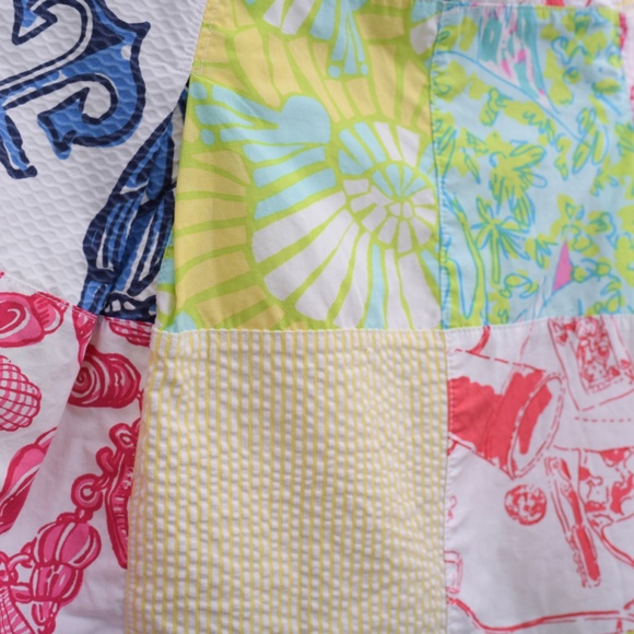Lily Pulitzer strapless sundress with seersucker and patchwork 2 - Picture 4 of 10